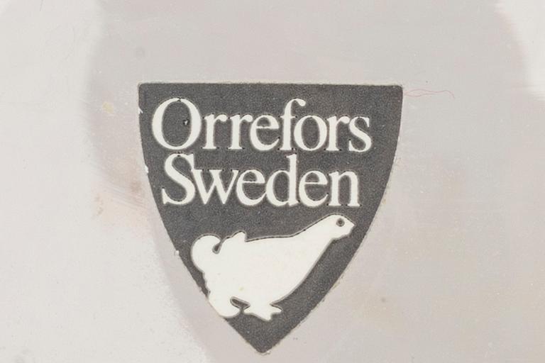 ANNE NILSSON ljusstakar 3 st "Celeste"  Orrefors sent 1900-tal glas.