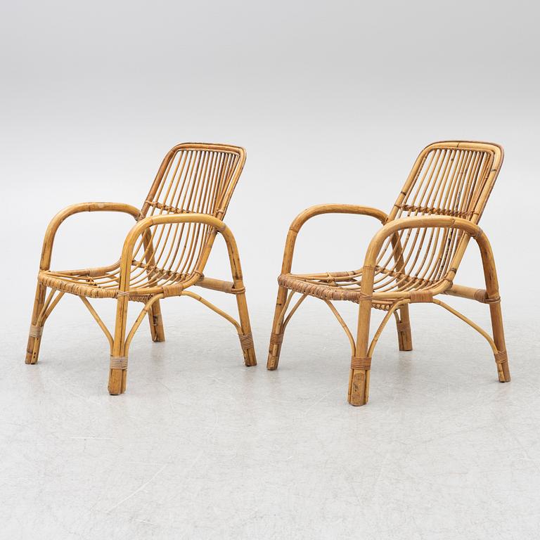 A set of six armchairs, mid/second half of the 20th century.