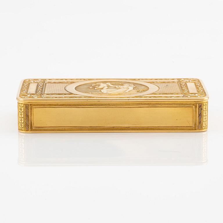 Isaac Malmborg, dosa, 18K guld, Stockholm 1813.