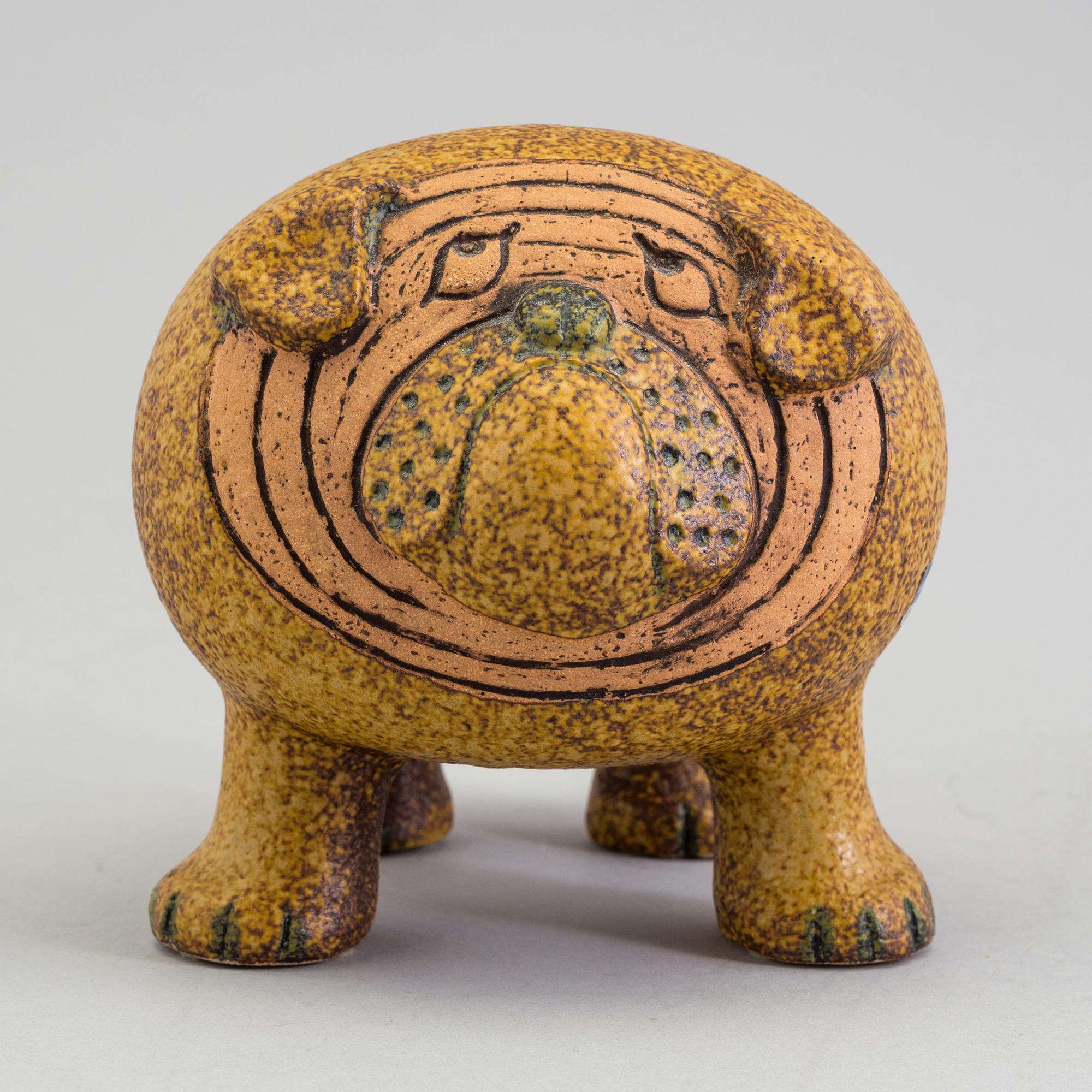 置物 Lisa Larson / Sjolejon / Gustavsberg Lisa Larson, a 'Maxikatt' stoneware sculpture, from the