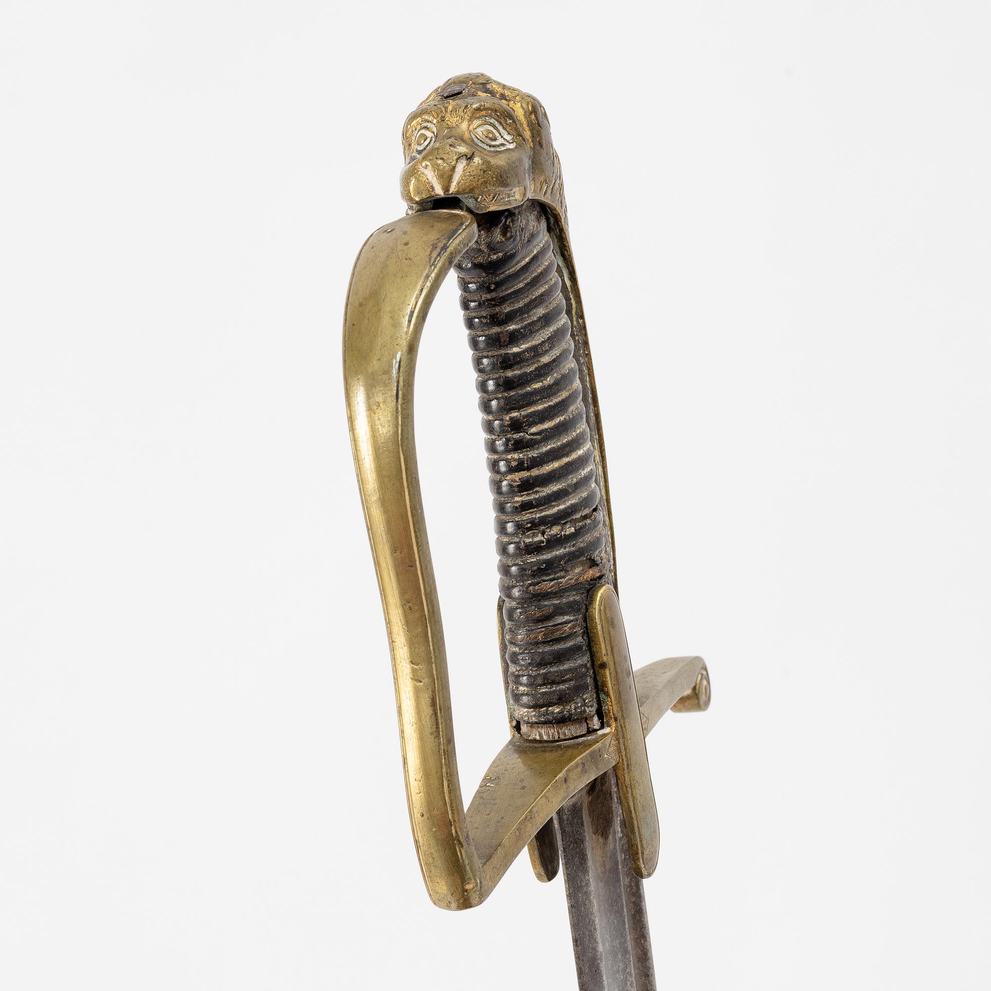 Sabel, svensk, för officer, 1800-talets början. med balja.