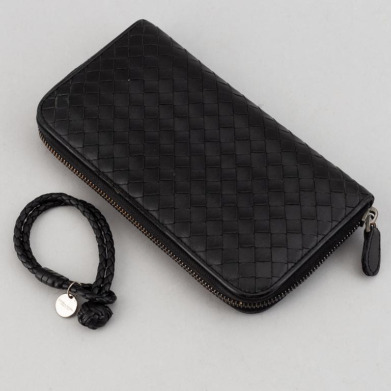 Bottega Veneta, a wallet and bracelet.