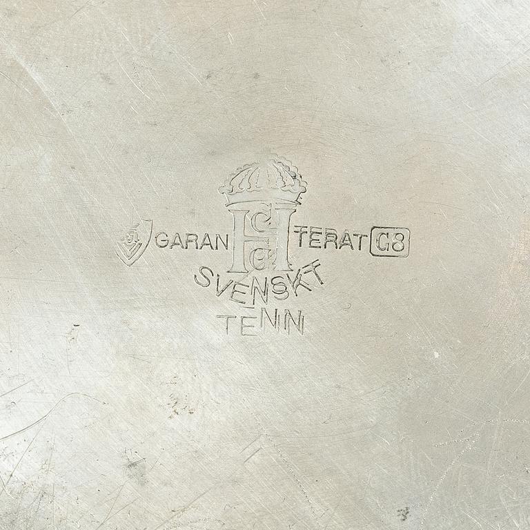 Sylvia Stave, attributed to. A pewter box with cover, CG Hallberg, Stockholm 1929.