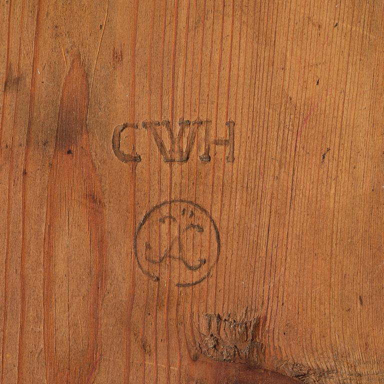 A Swedish rococo desk by C. W. Hein (master in Stockholm 1755-83).