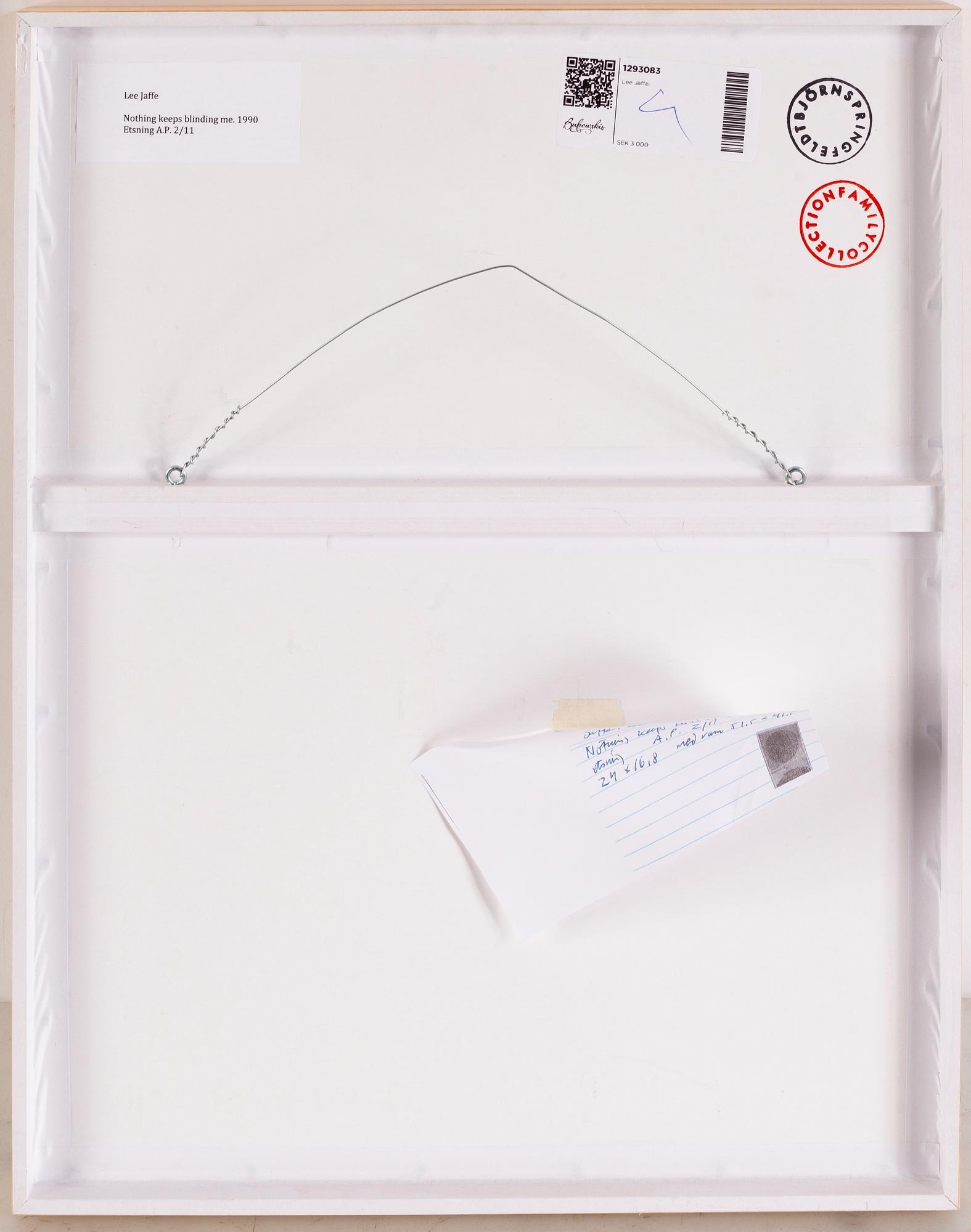 Lee Jaffe, färgetsning, 1990, signerad AP 2/11.