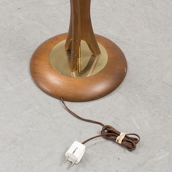 Mid-Century Modern floor lamp by Modeline in walnut.
