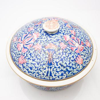 Parti porslin, 5 delar, Kina, 18/1900-tal.