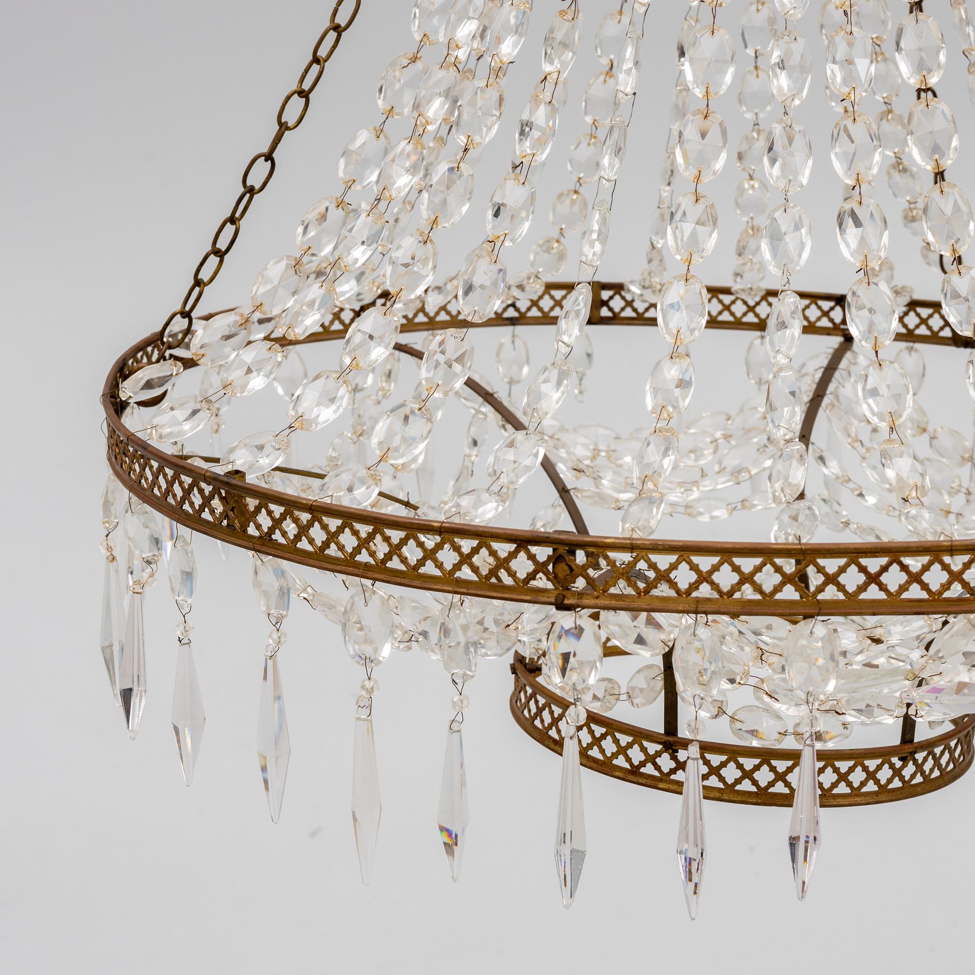 A Gustavian style chandelier, 20th Century.