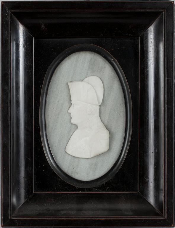 OKÄND KONSTNÄR, relief, marmor, 1800-talets första hälft, ej sign.