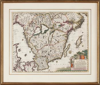KARTA, efter Frederick de Witt, Amsterdam, 1600/1700-tal.