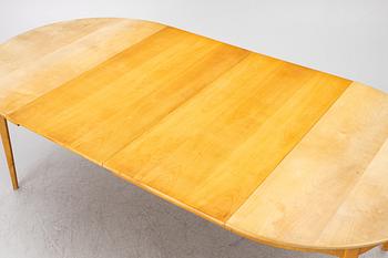 Carl Malmsten, Dining table and four plus two chairs, "Talavid", OH. Sjögren, Tranås.