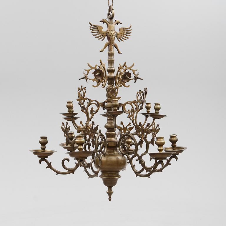 LJUSKRONA, barockstil, 1900-talets första hälft. Höjd ca 90 cm.