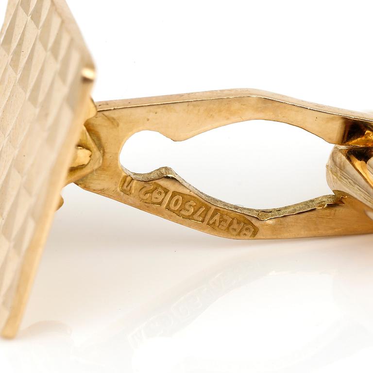MANSCHETTKNAPPAR, ett par, 18K guld, troligen Italien, 1900-talets andra hälft.
