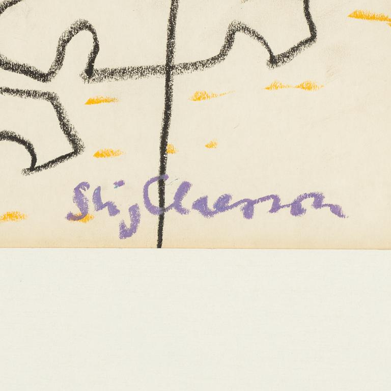 Stig Claesson, pastel, signed.