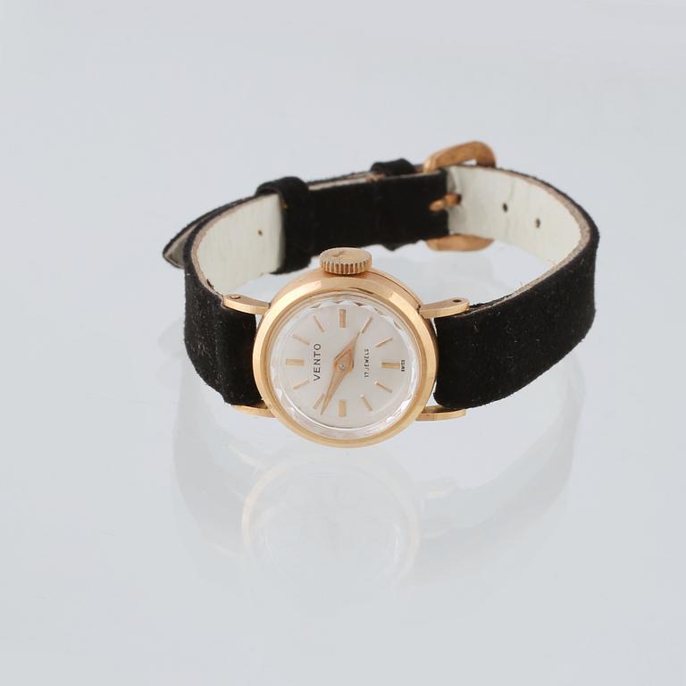 ARMBANDSUR, dam, 18 k guld, Vento, total vikt 8 g.