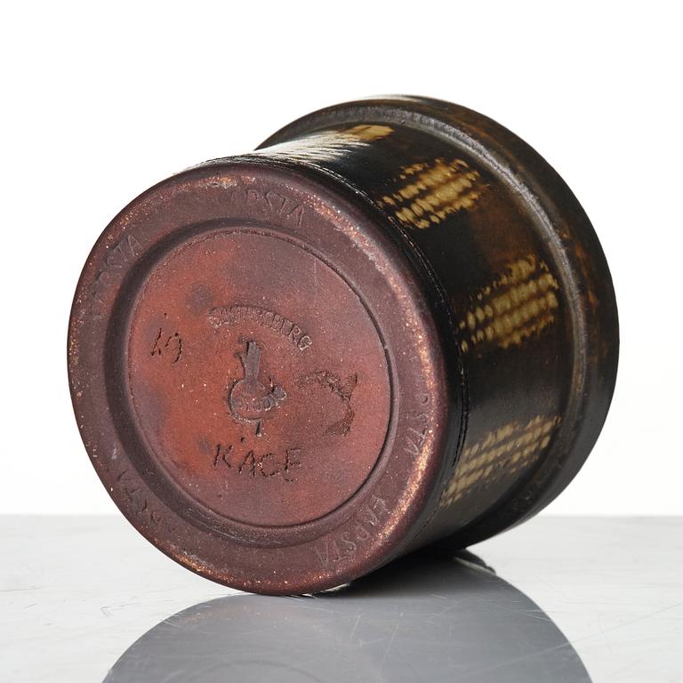 Wilhelm Kåge, a Farsta stoneware candle holder, Gustavsberg Studio 1959.