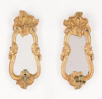 SPEGELLAMPETTER, ett par,  1700-talets mitt.