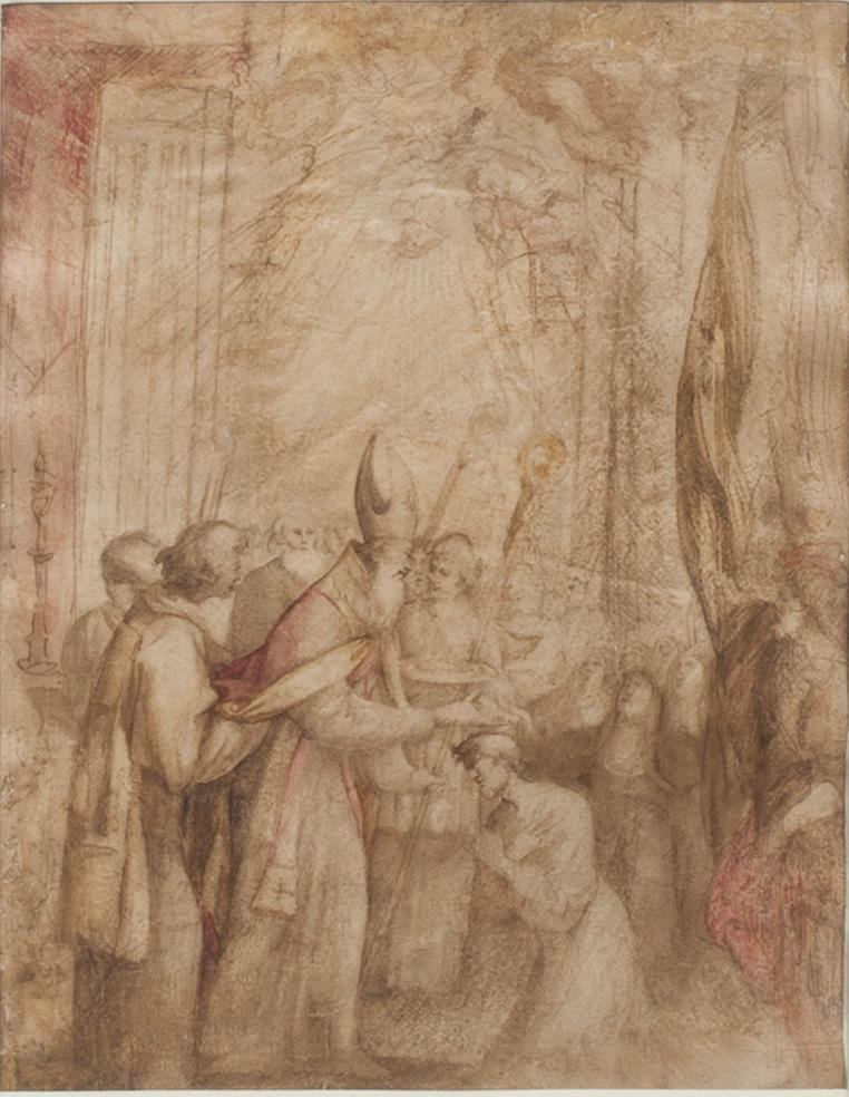 GIOVANNI ANDREA DONDUCCI (MASTELLETTA), bleck/blandteknik  på pergament.