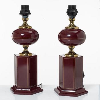 Table lamps, a pair, Jarsy, France, contemporary.