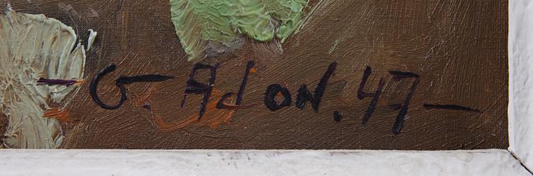 GUSTAV ADON, olja på duk, sign o dat "-47".
