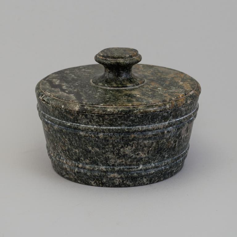 A swedish marble butter box, 19th century.