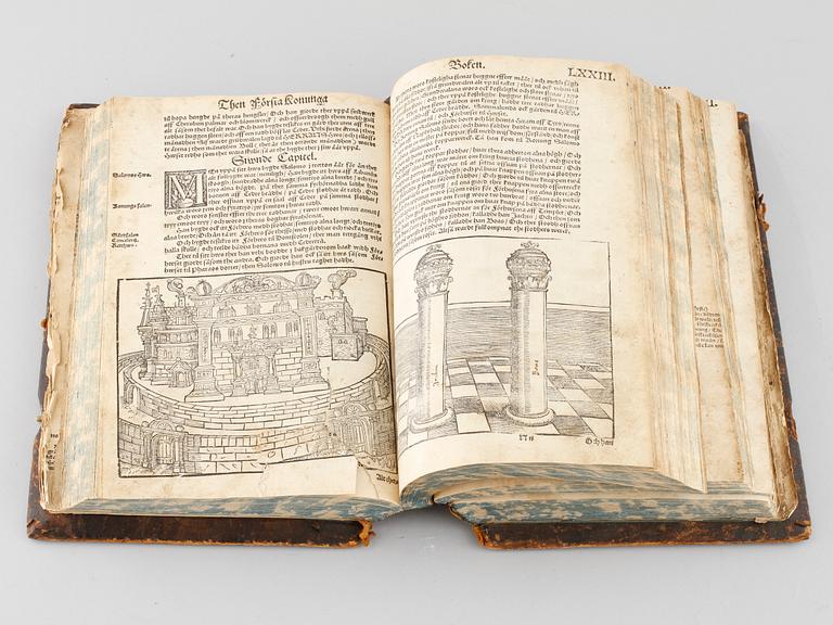 A bible, called Gustav Vasa's Bible, printed in Uppsala 1540-41.