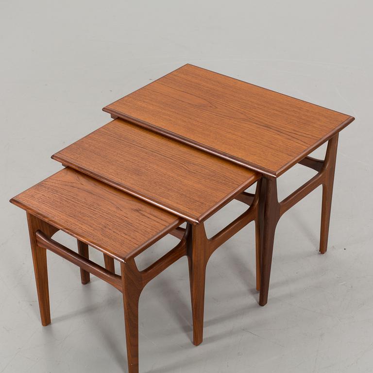 SATSBORD, 3 delar teak. Danmark,