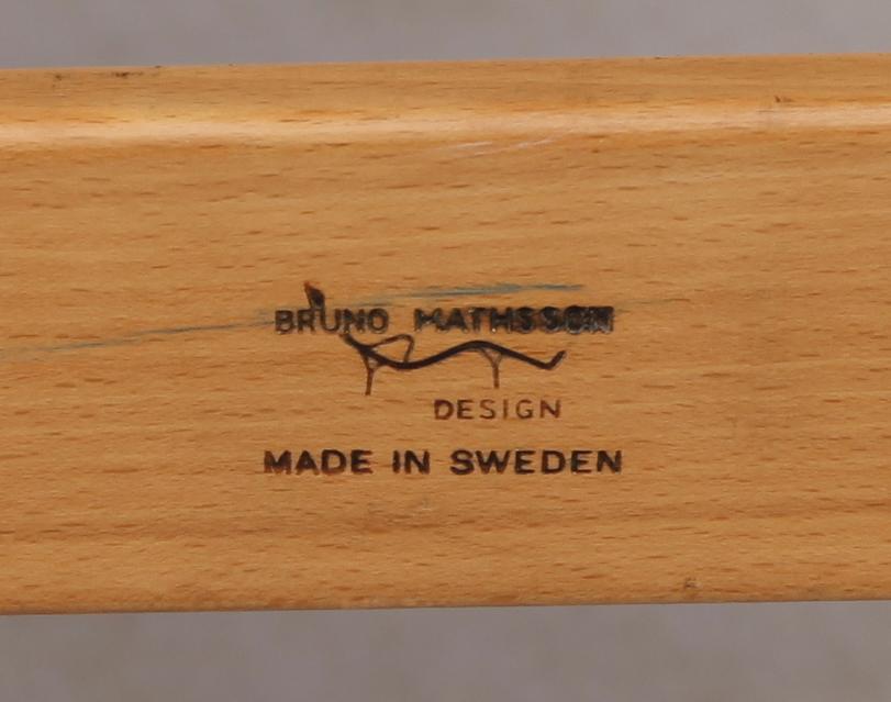 FÅTÖLJ, "Eva hög", Bruno Mathsson, 1900-talets andra hälft.