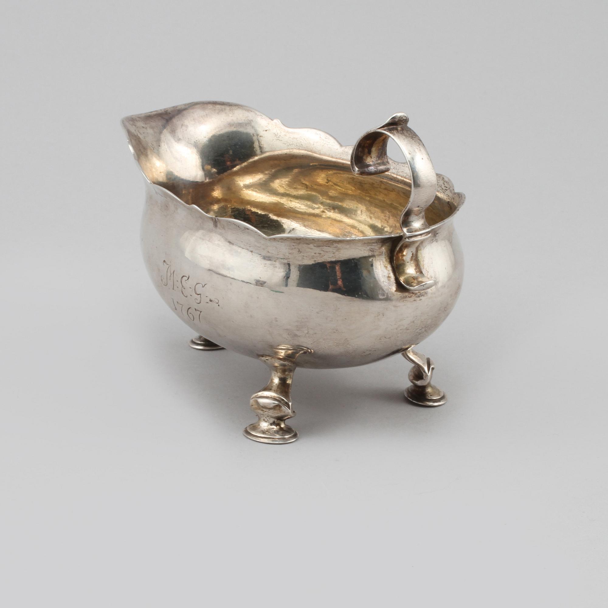 GRÄDDSNÄCKA, silver, Samuel Zettersteen, Lidköping, 1767. Vikt 180 g.