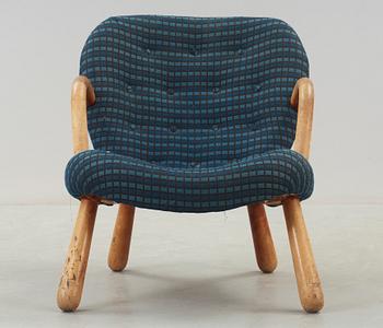 FÅTÖLJ, "Clam Chair" / "Muslinge", Philip Arctander, tillskriven, 1940/50-tal.