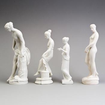 FOUR PARIAN FIGURES, Gustafsberg and Eneret, ca 1900.