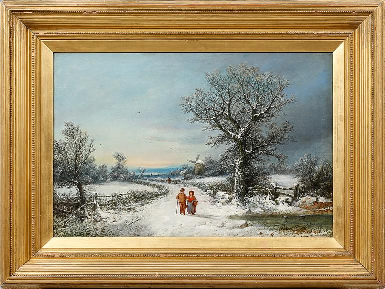 JOSEPH MAGNUS STÄCK, olja på duk, signerad.