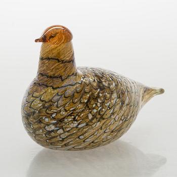Oiva Toikka, glasfågel, "Summer Grouse", signerad O. Toikka Nuutajärvi.