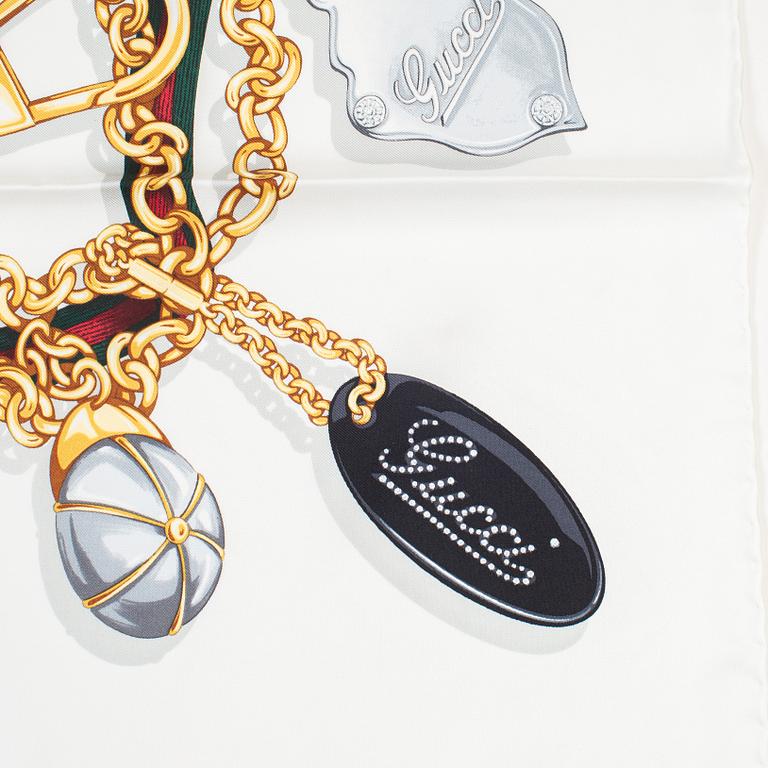 Gucci, a twill silk scarf.