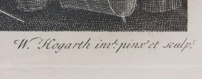 WILLIAM HOGARTH, efter, kopparstick, 6 st.