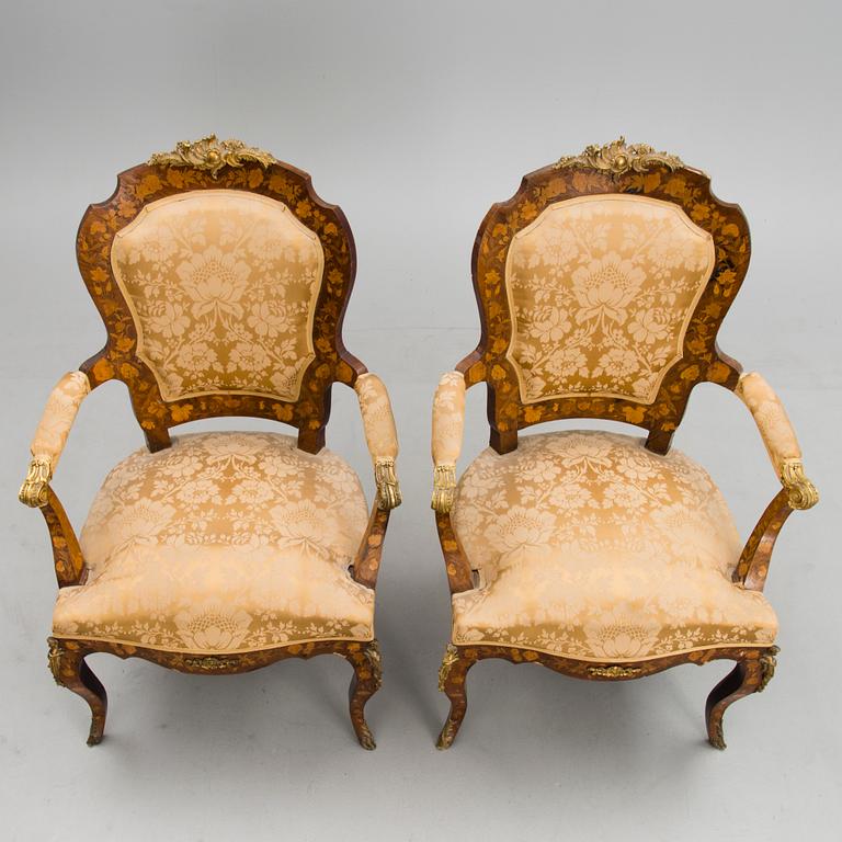 A 5-piece sofa suite from the latter half of the 19th Century.