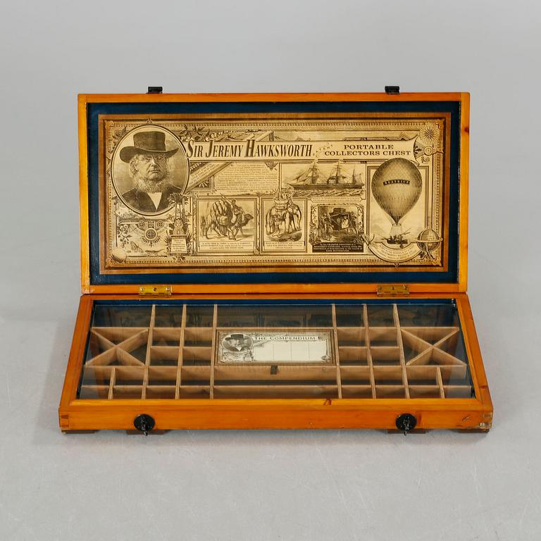 A 20th century collector's chest by The indestructible trunk & container Co.