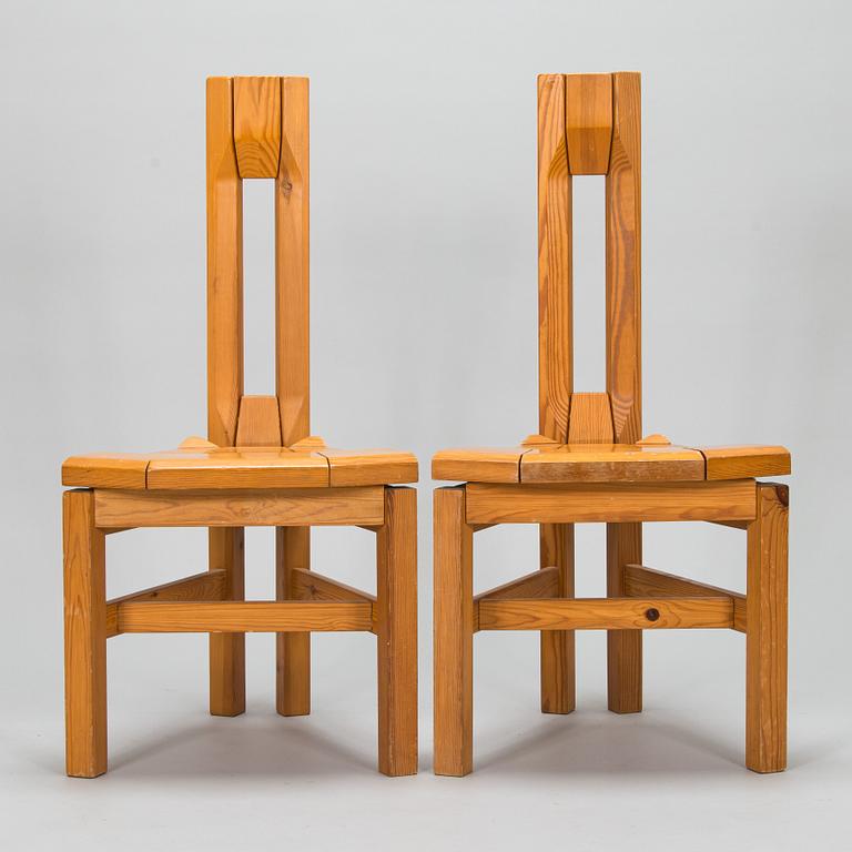 Arnold Lerber, tuoleja, 2 kpl, "Rantasipi", Laukaan Puu 1960/1970-luku.