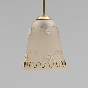 TAKLAMPA, 1940/50-tal. Höjd ca 69 cm.