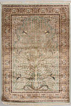 A rug, oriental, silk, ca 181 x 125 cm.