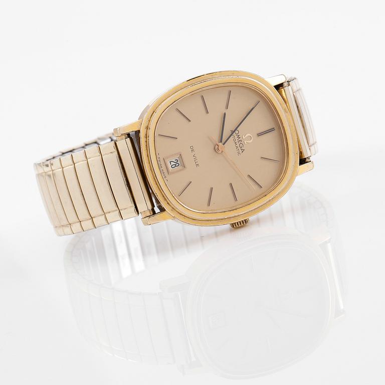 ARMBANDSUR, guld på stål, Omega Automatic, de Ville.