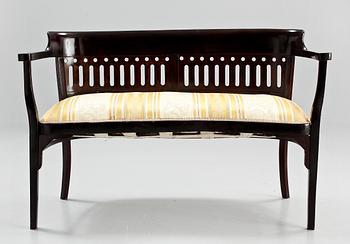 SOFFGRUPP, 3 delar, Wienersecession-stil, 1900-tal.