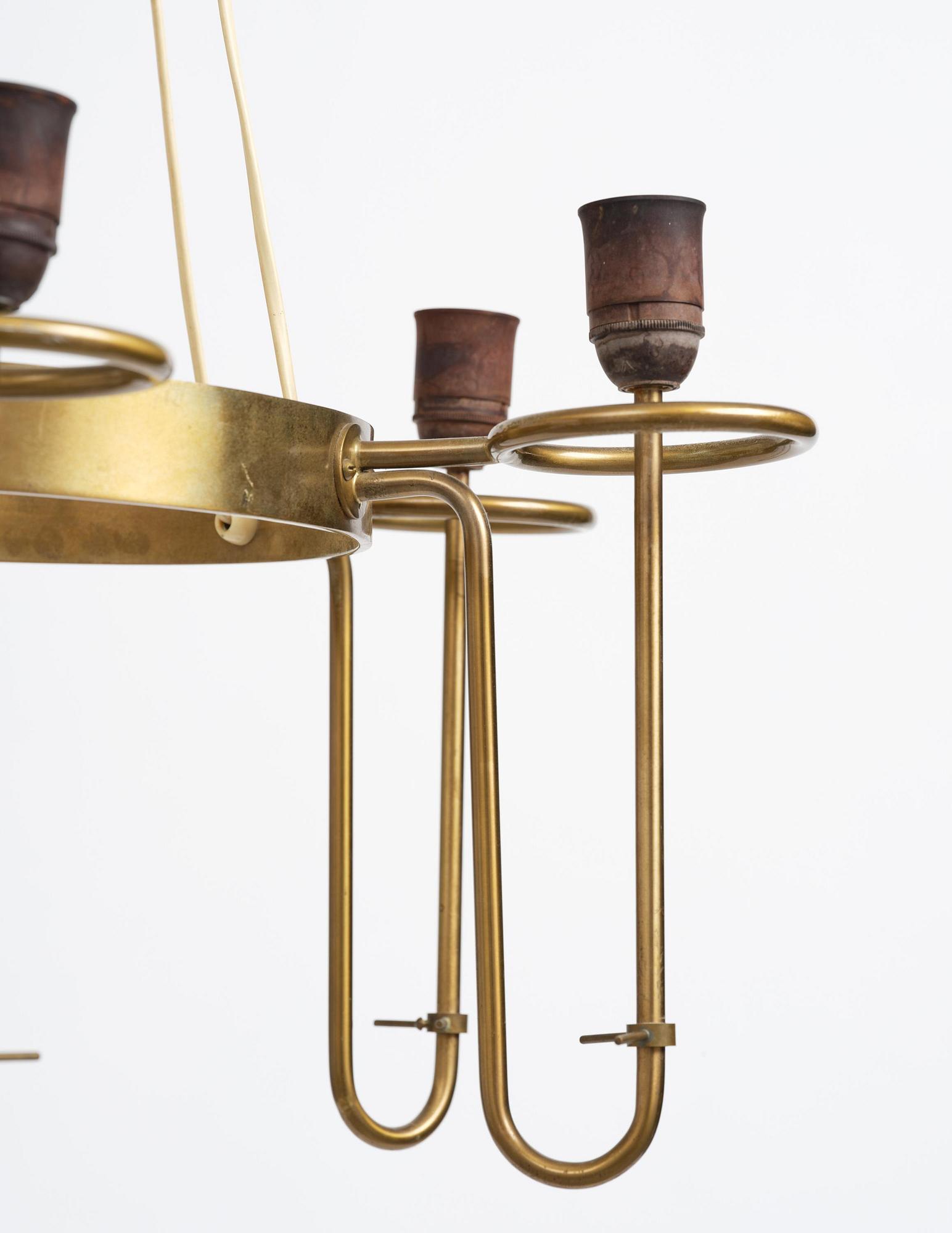 Hans-Agne Jakobsson, a rare ceiling lamp, Hans-Agne Jakobsson AB, Markaryd, 1950s.