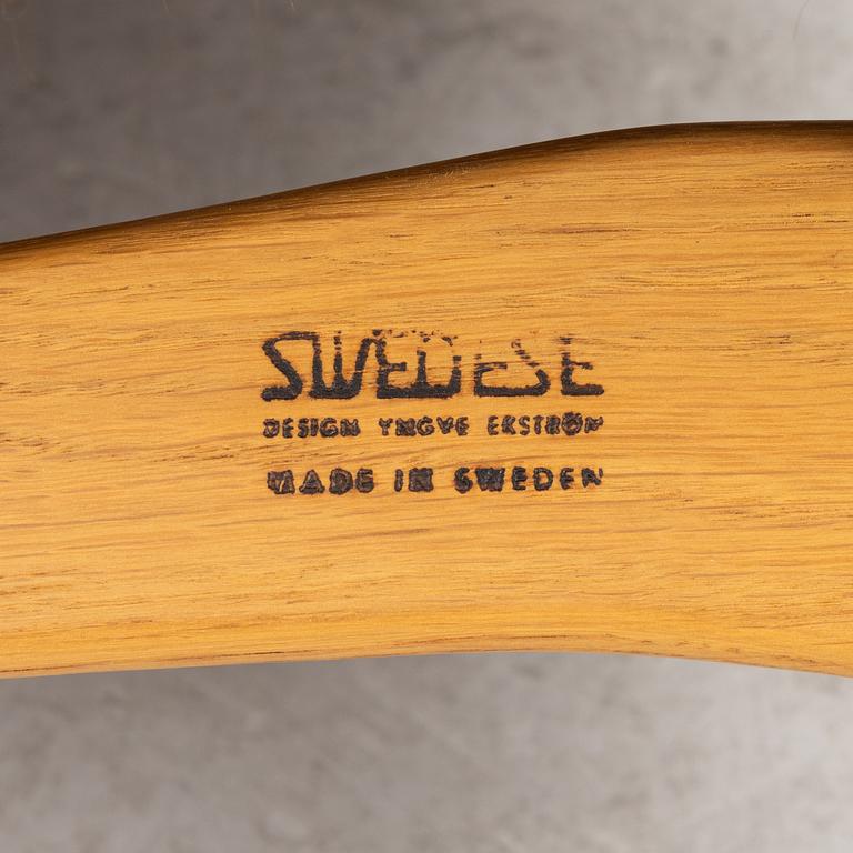 Yngve Ekström, a 'Lamino' easy chair and a foot stool, Swedese.