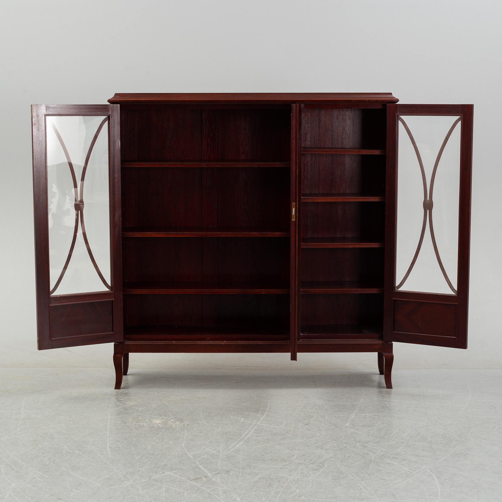 A mahogany display cabinet, 1920's.