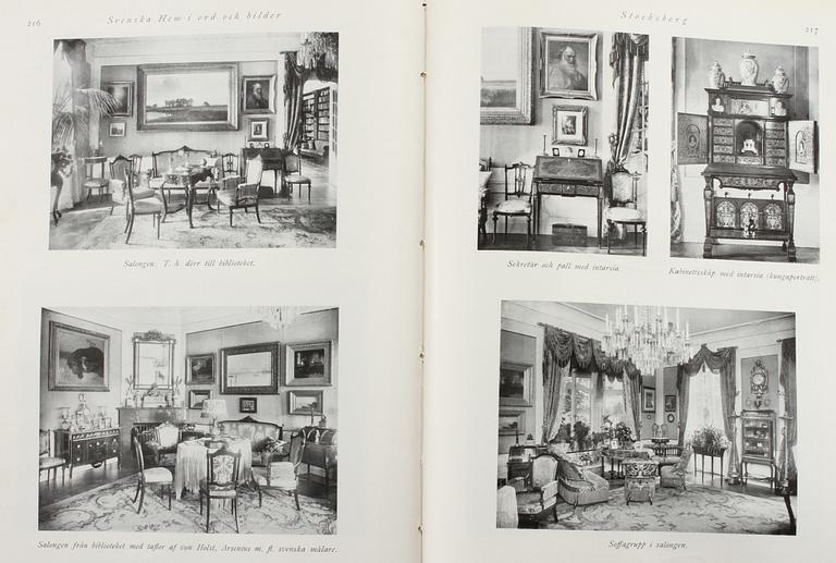 BOKVERK, "Svenska Hem i Ord och Bild", 10 volymer, 1910/1920-tal.