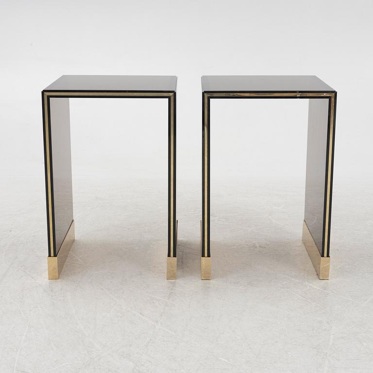 Bedside tables, a pair, 1970s.