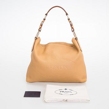 Daino calfskin leather hot sale hobo prada