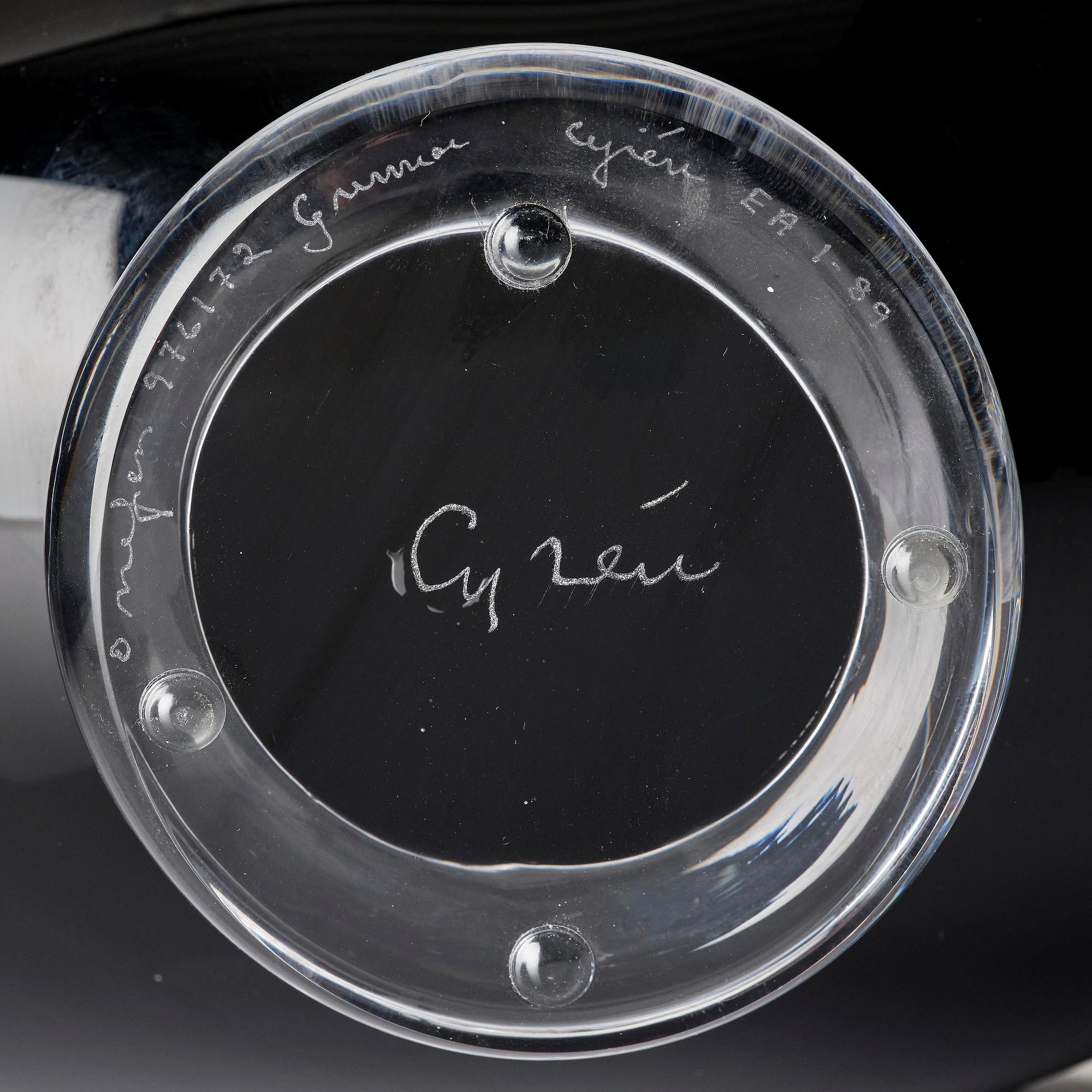 Gunnar Cyrén, a graal glass vase, Orrefors, Sweden, 1989.
