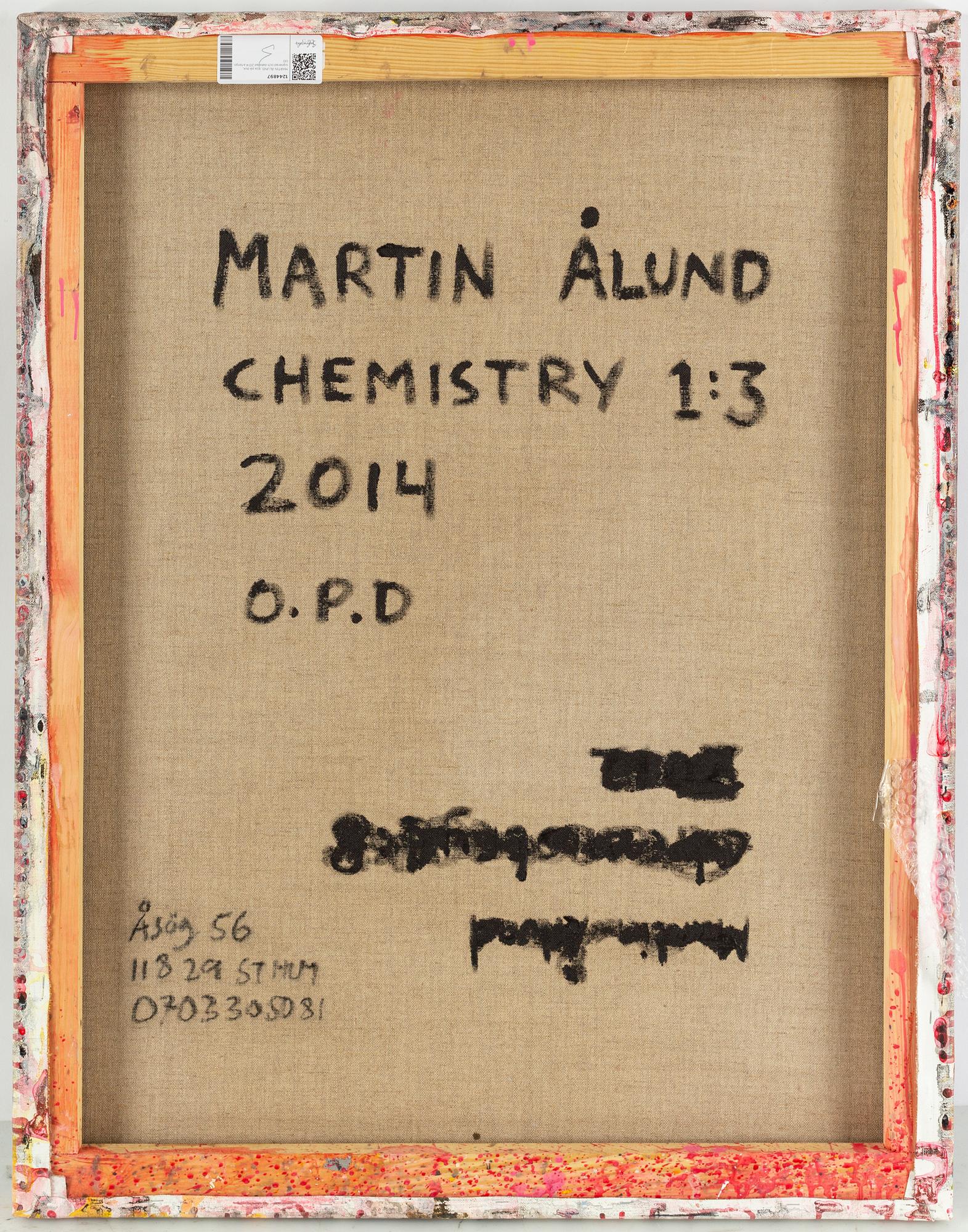 MARTIN ÅLUND, olja på duk, signerad och daterad 2014 a tergo.